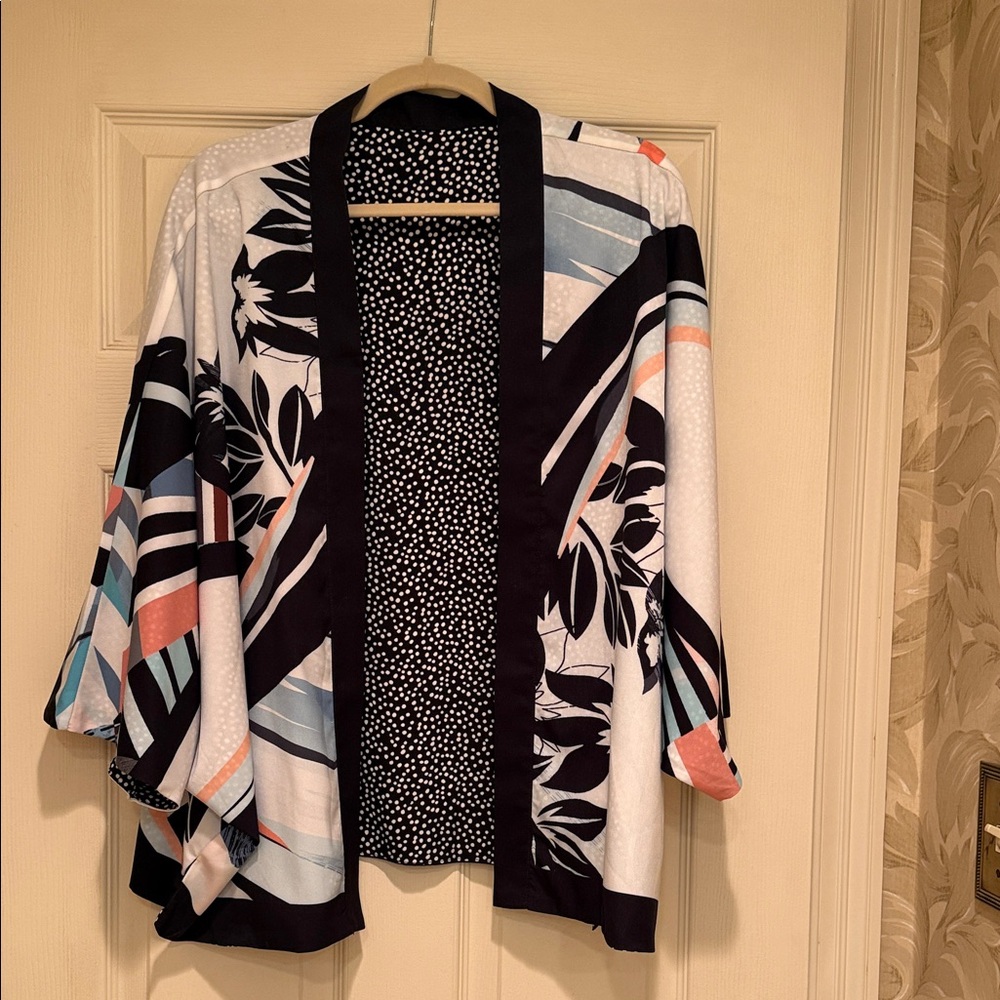 Chico's Multicolor Cape Jacket Reversible ( You C… - image 1